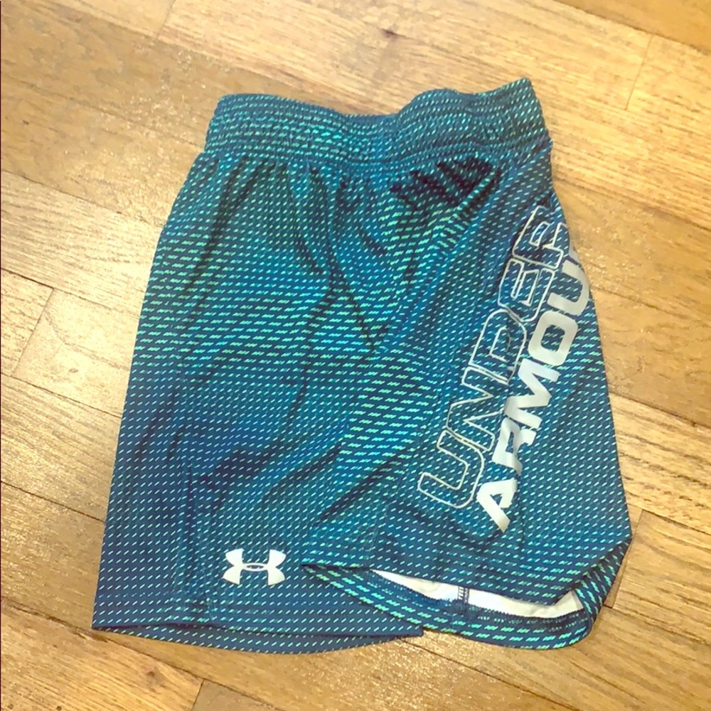 Under Armour shorts size 5 blue and green
